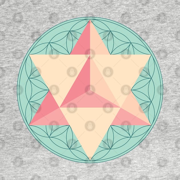 Merkaba with Flower of Life by GalacticMantra